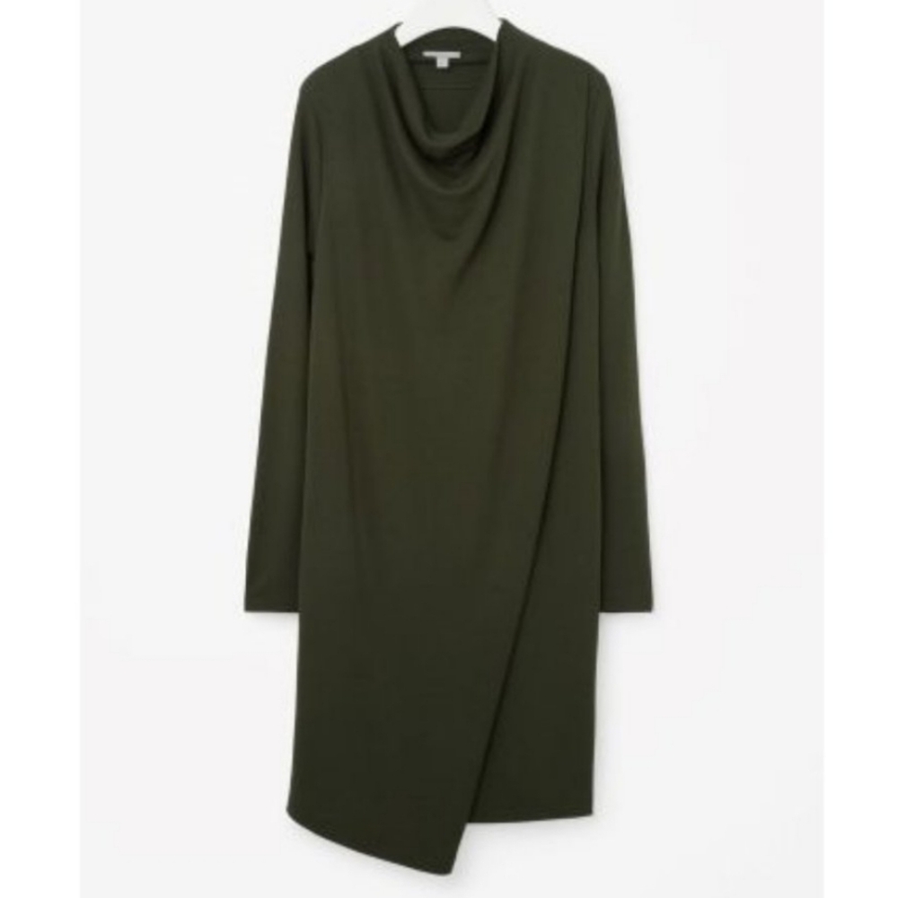 COS Draped Collar Long Sleeve Dress - Picture 11 of 12